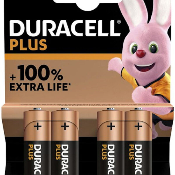 140882 Batterij Duracell Alkaline Plus AA bls4