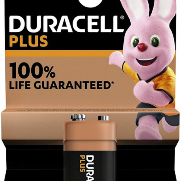 144206 Batterij Duracell Alkaline Plus 9V bls1