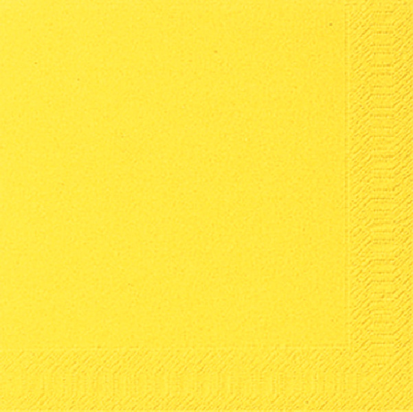 104059 Duni servetten Brilliant Yellow 3-laags 33x33
