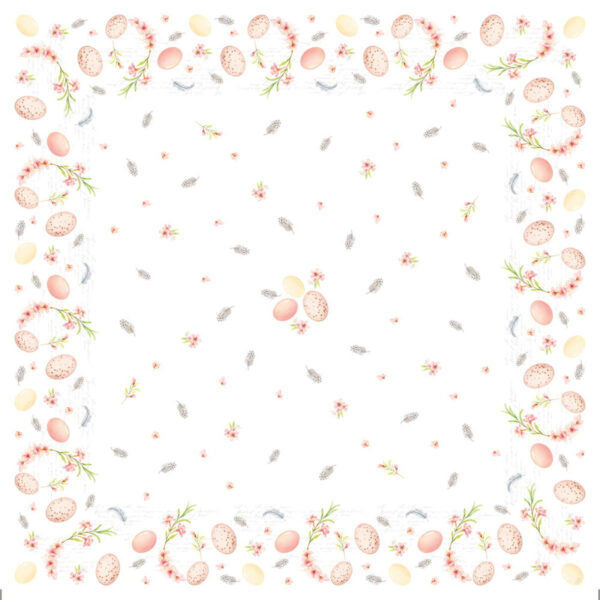 197172 Duni napperons Eggs en Feathers 84x84 cm