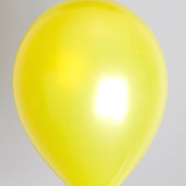 1544 Zak met 100 ballons no. 12 metallic geel