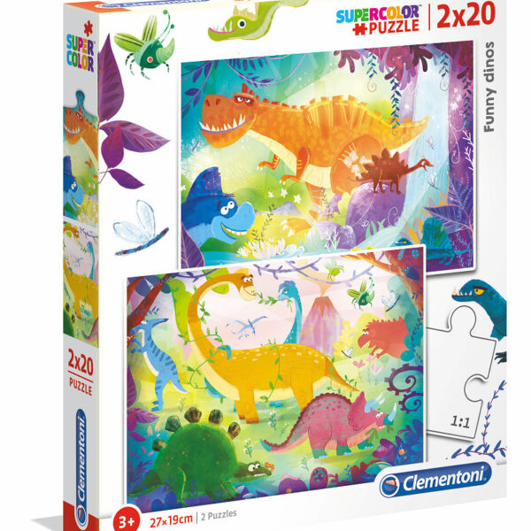 24755 Clementoni Puzzel 2x20 stukjes Dino