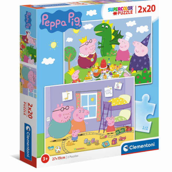 24778 Clementoni Puzzel 2x20 stukjes Peppa Pig