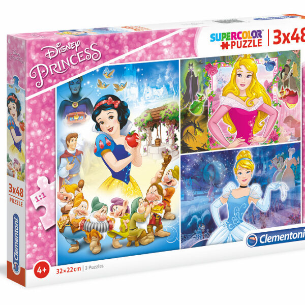 25211 Clementoni Puzzel 3x48 stukjes Disney Princess