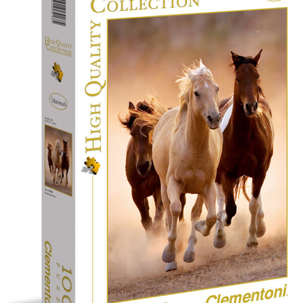 39168 Clementoni Puzzel High Quality 1000 stukjes Rennende paarden