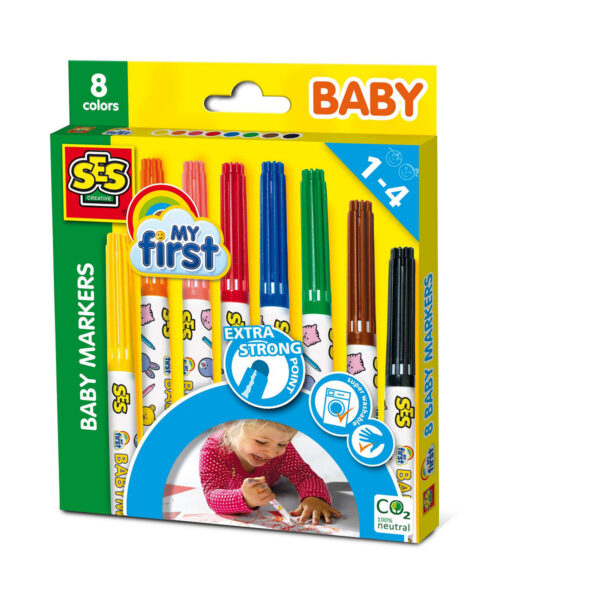 650-2992 SES My First - Baby markers 8 kleuren