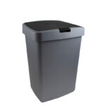 13202528 Sunware Delta afvalbak 50 liter klep metaal/zwart