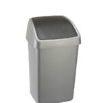 13400528 Sunware Delta afvalbak 25 liter swing metaal/zwart