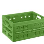 57000661 Sunware Square vouwkrat 32 liter natuur-groen