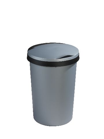 60800528 Sunware Twinga afvalbak 45 liter klep metaal/zwart
