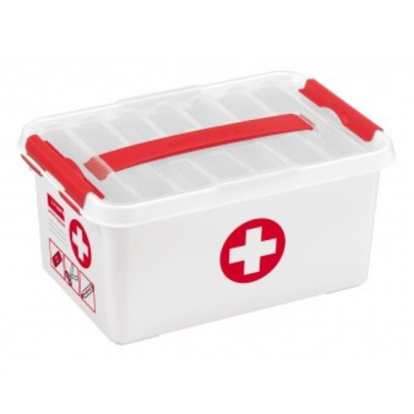 79201604 Sunware Q-line First Aid box 6 liter wit/rood