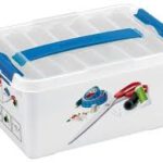 79200400 Sunware Q-line Naaibox 6 liter wit/blauw