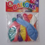 2227 Ballonnen cijfer 6 no. 12 eenzijdig 5 zakjes met 8 stuks