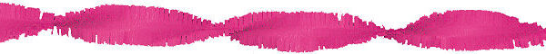 400523 Crepeguirlande 24 meter hard roze brandvertragend