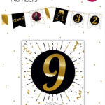 405119 Festive numbers nr 9 3 stuks