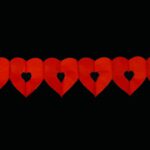 405416 Hartguirlande klein 6m. rood (5 stuks)