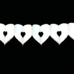 405442 Hartguirlande groot 6m. wit 5 stuks