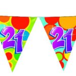 405513 Vlaggenlijn 10 meter 21 jaar 5 stuks