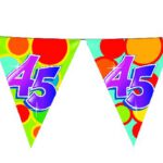 405537 Vlaggenlijn 10 meter 45 jaar 5 stuks