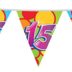 405549 Vlaggenlijn 10 meter 15 jaar 5 stuks