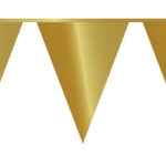 405561 Vlaggenlijn 10 meter goud 5 stuks