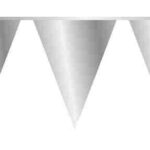 405563 Vlaggenlijn 10 meter zilver 5 stuks