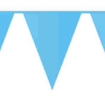 405634 Vlaggenlijn 10 meter lichtblauw 5 stuks