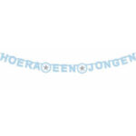 437306 Letterguirlande Hoera een Jongen 5 stuks