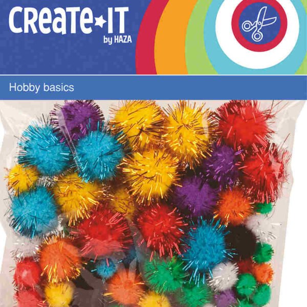 192321 Create-It Pompoms glitter 78 stuks