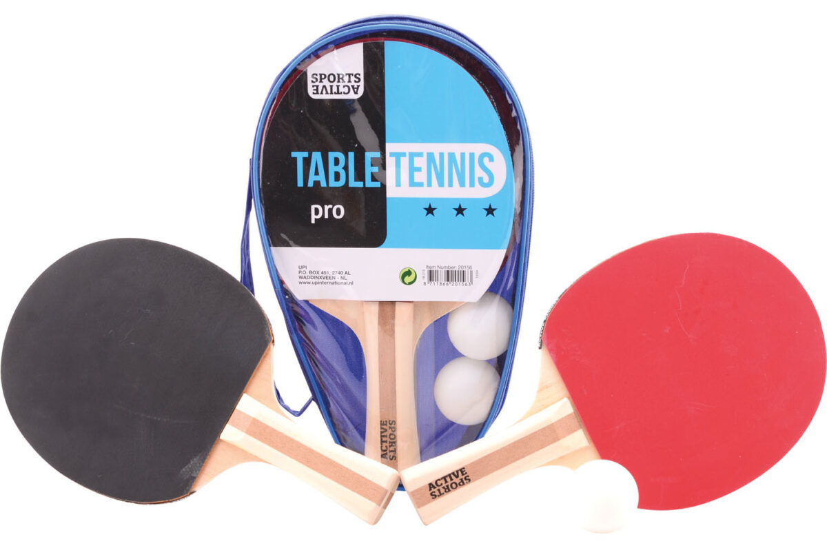 20156 Sports Active tafeltennisset met 2 ballen in draagtas