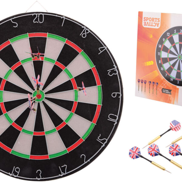 20257 Sports Active Dartbord 45x2 cm met 6 darts in doos