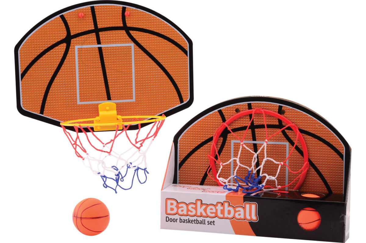 24284 Deur Basketbalspel met basketbal in doos