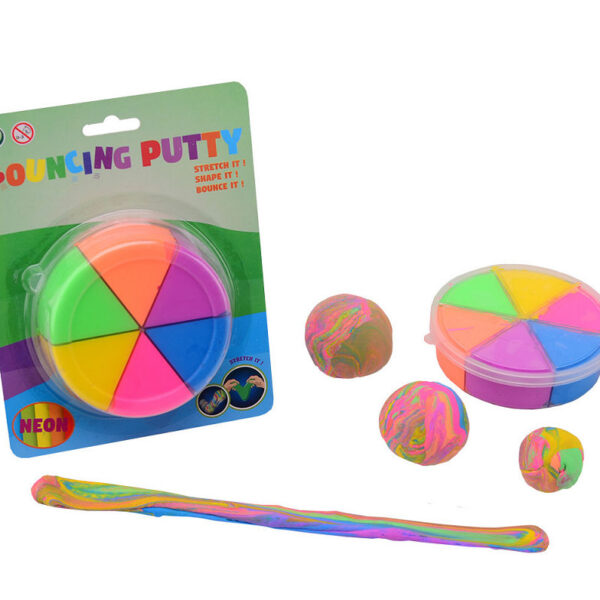 24377 Bouncing duo putty 6 neon kleuren op kaart