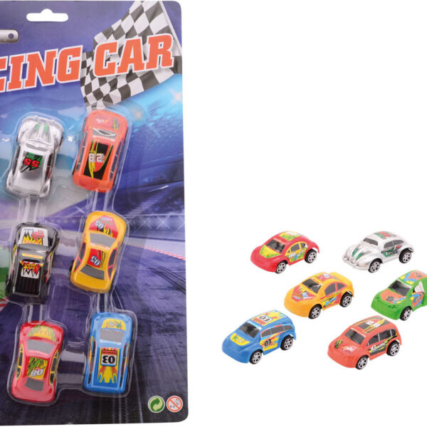 26757 Action racing 8 pull back auto´s op kaart