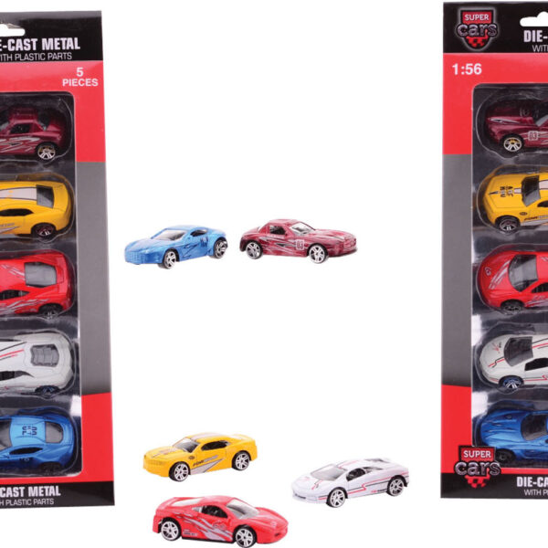 26907 Super Cars 5 stuks Die-cast auto s in doos