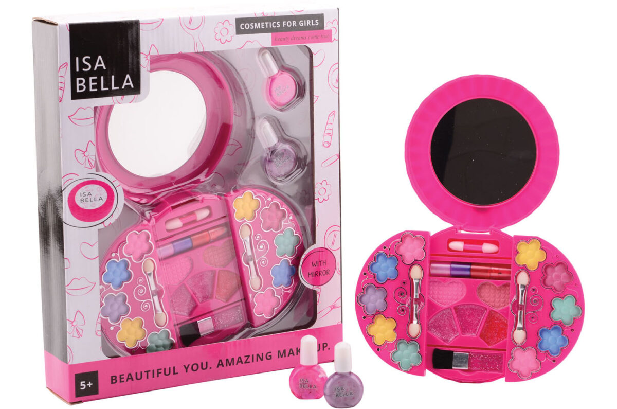 27584 Bella Make-up set in ronde doos met spiegel