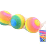 29626 Regenboog ballen 3 stuks in net 8cm