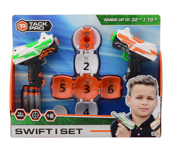 31054 Tack Pro Swift I set met 12 darts 11cm en target ball