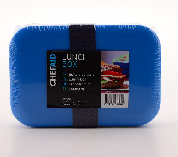 175103 Lunchbox blauw ChefAid met elastiek