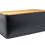 22172374 Broodtrommel zwart met plank