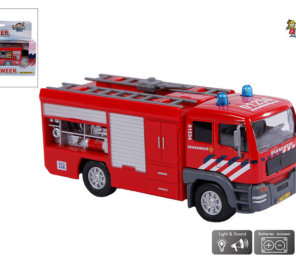 510657 Kids Globe Brandweer Die Cast tankauto met L/G