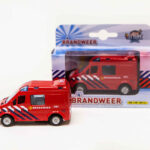 520083 Kids Globe Brandweer Die-Cast Pull-back
