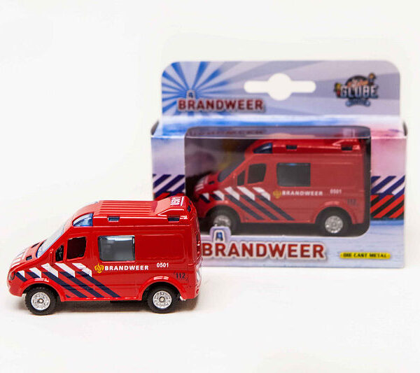 520083 Kids Globe Brandweer Die-Cast Pull-back