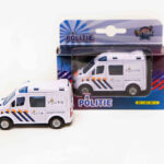 520084 Kids Globe Die Cast pull back politie 8cm