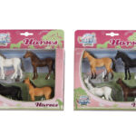 640085 Kids Globe Paarden set 4 stuks 20cm