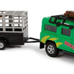 520178 Kids Globe Die Cast pull back Landrover Dino transport 29cm