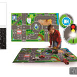 570271 Kids Globe verkeerskleed met led verkeerslichten 72x120cm