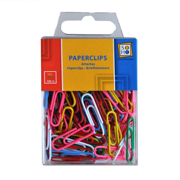 37236 SOHO Paperclips gekleurd 100 stuks