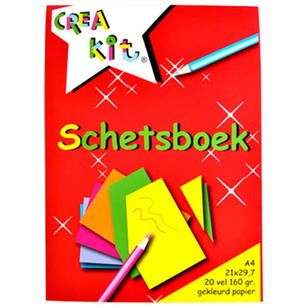 4623 Schetsboek Crea-kit A4 Gekleurd 20 vel 160 grams