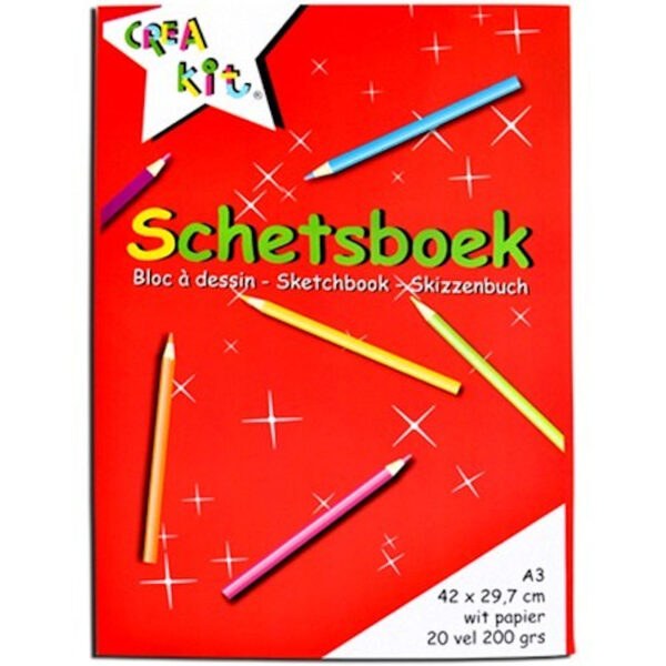 4622 Schetsboek Crea-kit A3 20 vel 200gr